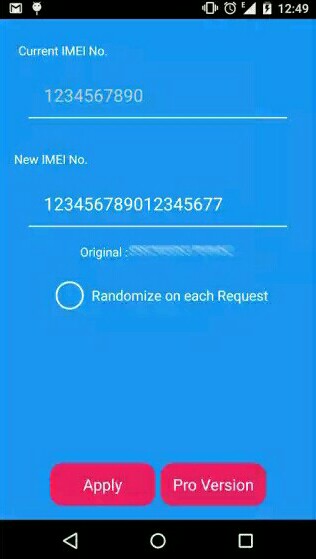 Apply new IMEI Number